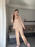 真絲睡衣女甜美純欲桑蠶絲家居服送閨蜜生日禮物睡衣禮盒裝 富婆KT【長(zhǎng)袖+長(zhǎng)褲】 M 曬單實(shí)拍圖