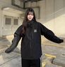 C.MATK沖鋒衣男女同款春秋季新款戶(hù)外潮牌登山服防風(fēng)防水連帽外套上衣 黑色-B【單衣】 XL 曬單實(shí)拍圖