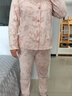 都市麗人女士睡衣女100%純棉長(cháng)袖長(cháng)褲寬松舒適秋季家居服可外穿 粉色 XL 曬單實(shí)拍圖