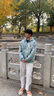 鵲笙連帽衛衣男春秋季2025新款港風(fēng)高街重磅潮流寬松休閑外套拉鏈開(kāi)衫 綠色【主圖款】 M 【建議80-105斤左右】 曬單實(shí)拍圖