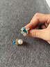 KRISTEN JUDI藍色耳環(huán)女銀針花朵珍珠流蘇耳釘媽媽耳飾無(wú)耳洞蚊香盤(pán)耳夾七夕禮 耳針款-送女友老婆閨蜜生日 浪漫實(shí)用禮物禮盒包裝 曬單實(shí)拍圖