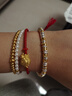 中國(guó)黃金（CHINA GOLD）有金有銀盤纏金足銀手鏈女足金手繩七夕情人節(jié)禮物送女朋友老婆 金銀盤纏手鏈 約11.3g 曬單實(shí)拍圖