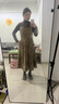 香影新中式吊帶裙子套裝女2025秋冬新款印花連衣裙咖色國(guó)風(fēng)兩件套 咖色 L 曬單實(shí)拍圖