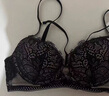 Markos國際品牌新款內(nèi)衣女小胸聚攏顯大美背文胸套裝收副乳性感蕾絲胸罩 黑色 70B 曬單實拍圖