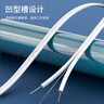 山澤電信級皮線(xiàn)光纖光纜 蝶形室內單模雙芯光纖入戶(hù)線(xiàn) 2芯2鋼絲光纜 白色50米 FH22-50B 曬單實(shí)拍圖