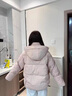 鴨鴨（YAYA）羽絨服女短款2025年新款中式盤扣流蘇衣服時(shí)尚國潮保暖鴨絨外套XH 粉色 S /155 曬單實(shí)拍圖