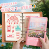 佐瀾哲 旅行打卡蓋章本活頁(yè)手帳本空白筆記本北京南京西安博物館印章收集本集章冊高顏值旅游紀念本 粉色 曬單實(shí)拍圖