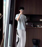 魯雅爾韓系慵懶風涂鴉卡通連帽衛(wèi)衣女早秋季寬松打底衫休閑上衣服外套潮 白灰色 常規(guī)款 L 曬單實拍圖