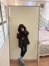 妤遇（YUUZYUUS）品牌女裝羊羔毛外套女2025冬季新款加厚保暖連帽時(shí)尚百搭小個(gè)子 咖啡棕色 S 曬單實(shí)拍圖