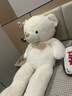 赟婭超大號抱抱熊公仔玩偶娃娃陪睡抱枕毛絨玩具情人節女生生日禮物 米白色愛(ài)心款1.4米 曬單實(shí)拍圖