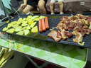 麥舒特德國電燒烤爐麥飯石防燙手家用室內無(wú)煙大號盤(pán)不粘電烤爐烤肉機電烤盤(pán)鐵板燒烤肉涮烤一體鍋盤(pán) 40*23cm 無(wú)煙燒烤防燙手設計 1層 曬單實(shí)拍圖