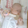 斯比奇撥浪鼓嬰兒嬰幼兒撥浪鼓可啃咬新生兒8手搖鼓硅膠搖鈴寶寶 [二合一]萌萌兔牙膠撥浪鼓-粉 曬單實(shí)拍圖
