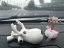 齊選一鹿平安汽車(chē)擺件創(chuàng  )意可愛(ài)陶瓷鹿車(chē)內小擺件中控臺裝飾品男女禮物 白色小鹿+單束瑪卡龍氣球+水滴防滑墊 曬單實(shí)拍圖