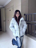 雅鹿【95鴨絨】泡芙羽絨服女短款2025新款時尚廓形加厚面包服保暖外套 深灰色 M 【推薦110-120斤】 曬單實拍圖
