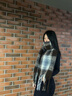 OIMG 美拉德拉毛格子圍巾女秋冬加厚仿羊絨學(xué)生保暖情侶圍脖男女通用 咖藍 曬單實(shí)拍圖