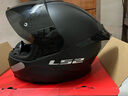 LS2情侶摩托車頭盔男女機(jī)車賽車四季全盔兒童盔防霧大尾翼802 啞黑 2XL(建議57-58頭圍) 曬單實(shí)拍圖