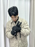 JEEP保暖手套男冬季騎行防風(fēng)防寒加絨加厚棉手套女可觸屏騎車(chē)滑雪戶(hù)外 黑色【加絨保暖】 曬單實(shí)拍圖