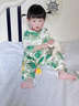 G.DUCKKIDS小黃鴨童裝女童睡衣春秋冬季兒童連體睡衣恐龍女寶睡袋冬款家居服 恐龍粉色 100 建議90-100cm3-4歲 曬單實(shí)拍圖