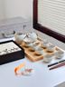 京器汝窯茶具套組家用泡茶壺茶杯陶瓷2025新款送長(cháng)輩禮盒 皮盒米黃汝窯大西施壺9頭套裝 曬單實(shí)拍圖