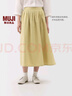 無(wú)印良品（MUJI）女式 漢麻棉輕便長(zhǎng)裙 長(zhǎng)半身裙女裙子 25年夏季女裝 BE1VBC5S 黃色 M （160/66A） 曬單實(shí)拍圖
