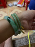 珒玨 翡翠手鐲 女士玉手鐲冰糯種飄花處理平安鐲送媽媽老婆節日禮物 內徑56-57mm(附鑒定證書(shū)) 曬單實(shí)拍圖