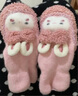 貝瑞加（Babyprints）嬰兒襪子秋冬寶寶地板襪加厚保暖學步襪室內(nèi)早教襪套中筒 粉M 曬單實拍圖