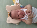 心香宜硅膠定型枕新生嬰兒枕頭0-2歲頭型圓頭向防偏頭芯相依 大臉貓-硅膠定型枕【帶外枕套】 純色 曬單實(shí)拍圖