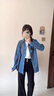 POLOWALK長袖襯衫女式2025春季新品時尚氣質(zhì)通勤寬松百搭上衣外套 牛仔藍 XL /170 曬單實拍圖