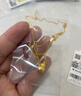中銀億金合成紅寶石錘紋葫蘆黃金套鏈彩寶鑲嵌足金項鏈生日禮物送女友老婆 6分 古法紅寶錘紋葫蘆套鏈【金重約5.2g】 曬單實(shí)拍圖