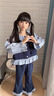 G.DUCKKIDS小黃鴨童裝女童春裝套裝2025新款獨特絕美牛仔休閑兒童秋季女寶寶 花邊喇叭褲套裝 110 (建議98-105cm 3-4周歲） 曬單實(shí)拍圖