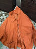 紫昕月中老年春秋外套女裝長(cháng)袖寬松薄款開(kāi)衫媽媽春季燈芯絨扣子單層上衣 桔紅色[盤(pán)扣口袋-] 薄款 2XL 建議105-120斤 曬單實(shí)拍圖