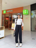 李寧奶芙褲束腳衛(wèi)褲女子25秋健身柔軟舒適百搭運動褲AKLV964 曬單實拍圖