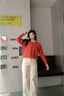 施洛瀾秋冬裝加厚毛衣女2025新款流行雅丹風(fēng)內(nèi)搭寬松針織打底衫上衣外穿 橘紅色 均碼 建議80-135斤 曬單實(shí)拍圖