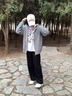 主意范（ZHUYIFAN）雙拉鏈開(kāi)衫毛衣外套男半高領(lǐng)加厚保暖秋冬oversize情侶針織衫夾克 黑色半高領(lǐng)（高品質(zhì)升級版） XL 125-145斤 曬單實(shí)拍圖
