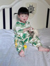 G.DUCKKIDS小黃鴨童裝女童睡衣春秋冬季兒童連體睡衣恐龍女寶睡袋冬款家居服 恐龍粉色 100 建議90-100cm3-4歲 曬單實(shí)拍圖