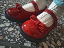 百麗百麗童鞋女童黑皮鞋春秋瑪麗珍小皮鞋演出公主單鞋紅色櫻桃紅25 曬單實(shí)拍圖