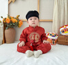 G.DUCKKIDS小黃鴨周歲禮服男寶寶抓周衣服女漢服百日宴百天滿(mǎn)月嬰兒套裝夏季 紅色+香囊 90 建議1~2歲【 80-90cm】cm 曬單實(shí)拍圖