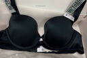 維多利亞的秘密（Victoria's Secret）夏季經(jīng)典水鉆Logo肩帶聚攏無痕文胸內(nèi)褲性感內(nèi)衣禮物套裝送禮 耀夜流光-薄款 80B (36B)+M 曬單實(shí)拍圖