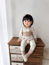 寶寶秋衣套裝a類純棉嬰兒分體開襠秋褲家居打底內(nèi)衣幼兒秋季衣服 【高腰護(hù)肚】字母 66 ：3-6個(gè)月 推薦體重：11-15斤 曬單實(shí)拍圖