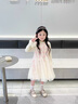 G.DUCKKIDS小黃鴨女童連衣裙秋裝2025新款洋氣兒童小香風(fēng)公主裙外套女孩裙子 粉色 120 建議5~6歲【110-120cm】cm 曬單實(shí)拍圖