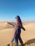 啄木鳥(niǎo)甘南內蒙古草原沙漠旅游紗巾女西北拍照披肩茶卡鹽湖川西敦煌穿搭 復古色 曬單實(shí)拍圖