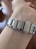 watchbond適用華為手表GT5表帶gt4/watch5女款41mm金屬gt3鋼帶智能18mm女士窄版細(xì)款GT5pro新款不銹鋼帶腕帶 【窄邊-三珠鋼帶】銀色+銀色接頭 GT5/5Pro/4/Wa 曬單實(shí)拍圖