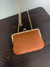 絲芙倫（seefulun）純牛皮有卡位鏈條單肩斜挎小包包手機零錢(qián)包時(shí)尚簡(jiǎn)約真皮夾子包女 金棕色-頭層牛皮 配肩挎鏈條 曬單實(shí)拍圖