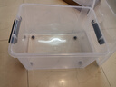 禧天龍塑料衣物收納箱玩具整理箱55L 透明 3個裝 帶輪 曬單實拍圖