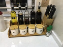 柏尼森北歐風(fēng)格調(diào)味罐調(diào)料盒套裝家用陶瓷油瓶壺鹽罐玻璃廚房用品置物架 陶瓷8件套裝(純白色) 曬單實(shí)拍圖