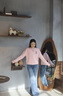 Teenie Weenie小熊女裝衛(wèi)衣2025冬秋新款保暖舒適加絨基礎(chǔ)圓領(lǐng)上衣 淺粉色 M 曬單實(shí)拍圖