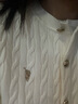 POLOWALK麻花針織開(kāi)衫女春秋季新款保羅女裝氣質(zhì)休閑絞花毛衣外套長(cháng)袖線(xiàn)衣 米白【新款】 M (160) 曬單實(shí)拍圖