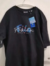FILA FUSION斐樂(lè )潮牌情侶款針織短袖衫2025夏新款涼感純棉寬松T恤 正黑色-BK M 170/92A/M 曬單實(shí)拍圖