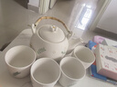 摩登主婦小雛菊泡茶壺套裝煮茶壺2025新款結婚禮物伴手禮茶具禮盒 1000ml一壺四杯套裝【禮盒包裝】 曬單實(shí)拍圖