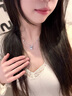 銀暖暖999純銀蝴蝶結(jié)藍風鈴項鏈女2025新款老婆七夕情人節(jié)禮物送女朋友 項鏈+國檢證書+米色雙開禮盒 曬單實拍圖